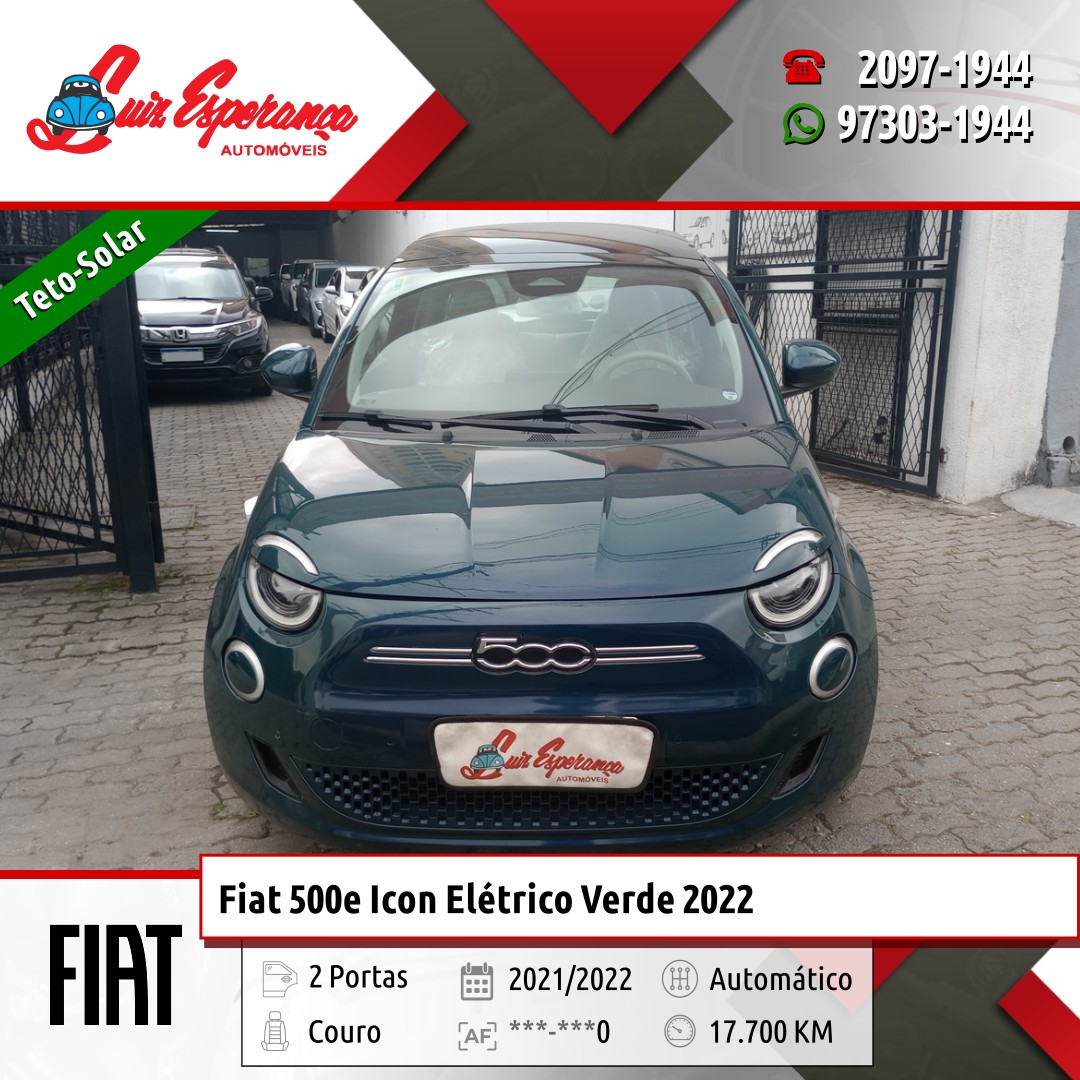 Fiat 500e Icon Elétrico Verde 2022