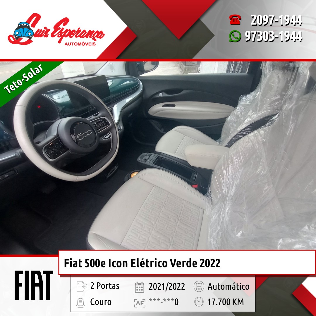Fiat 500e Icon Elétrico Verde 2022