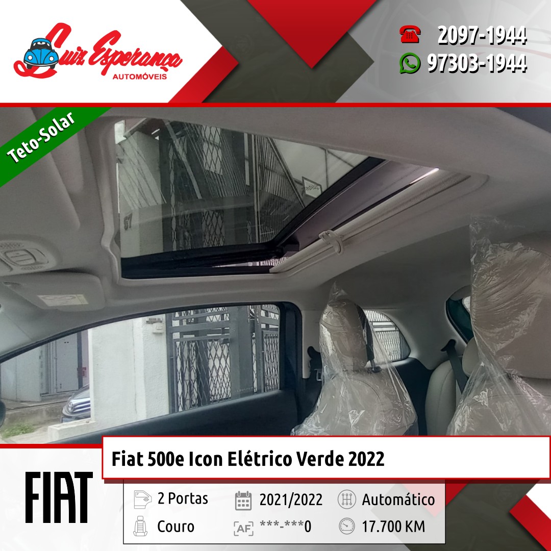 Fiat 500e Icon Elétrico Verde 2022