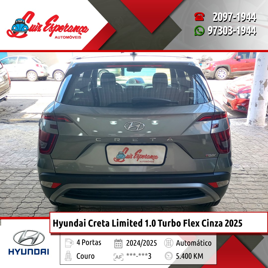 Hyundai Creta Limited 1.0 Turbo Flex Cinza 2025