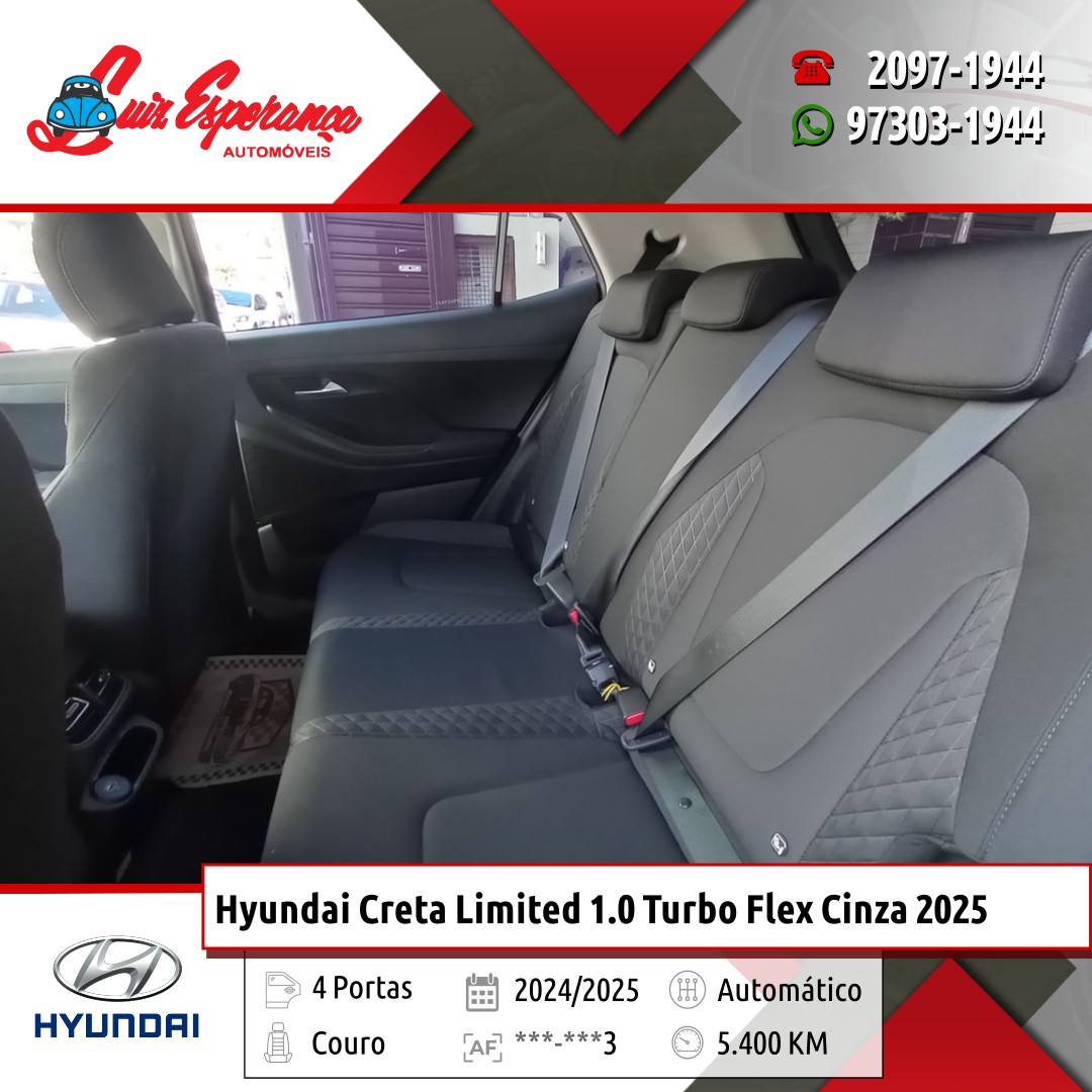Hyundai Creta Limited 1.0 Turbo Flex Cinza 2025