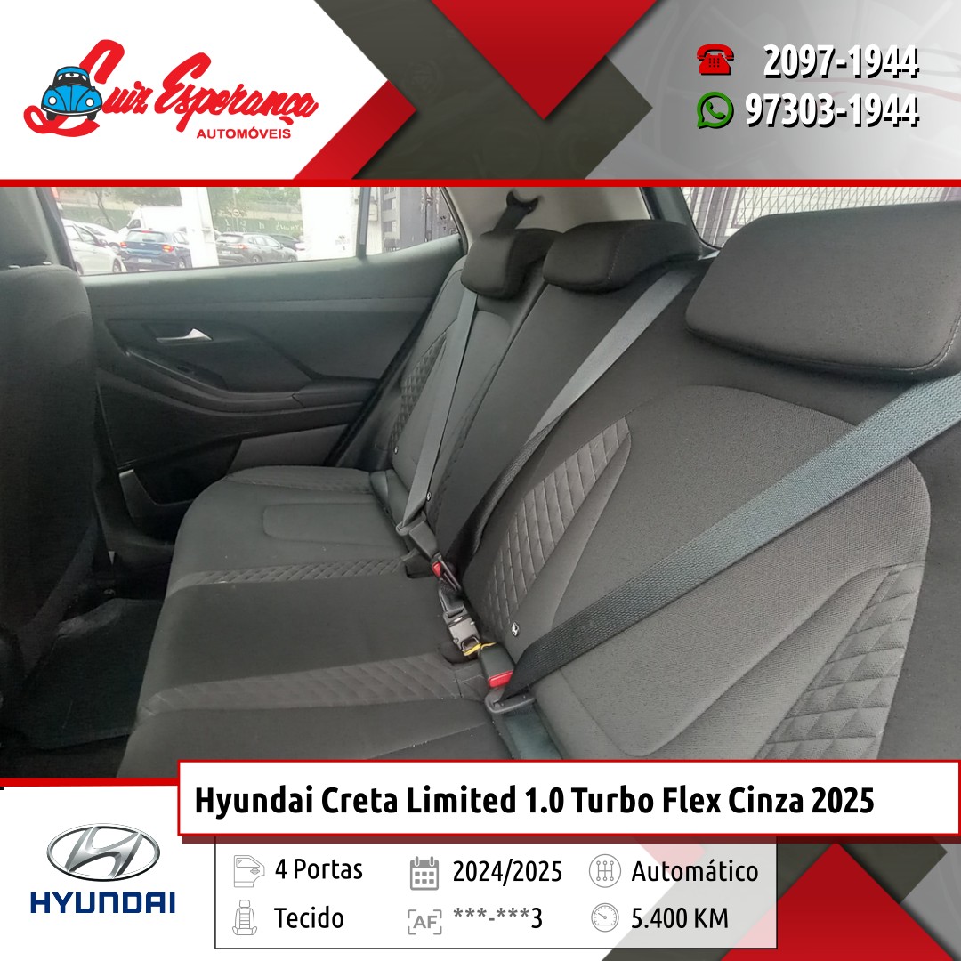 Hyundai Creta Limited 1.0 Turbo Flex Cinza 2025