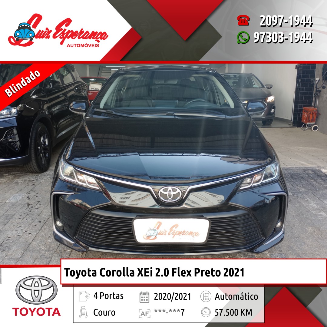 Toyota Corolla XEi 2.0 Flex Preto 2021