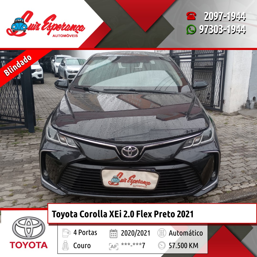 Toyota Corolla XEi 2.0 Flex Preto 2021