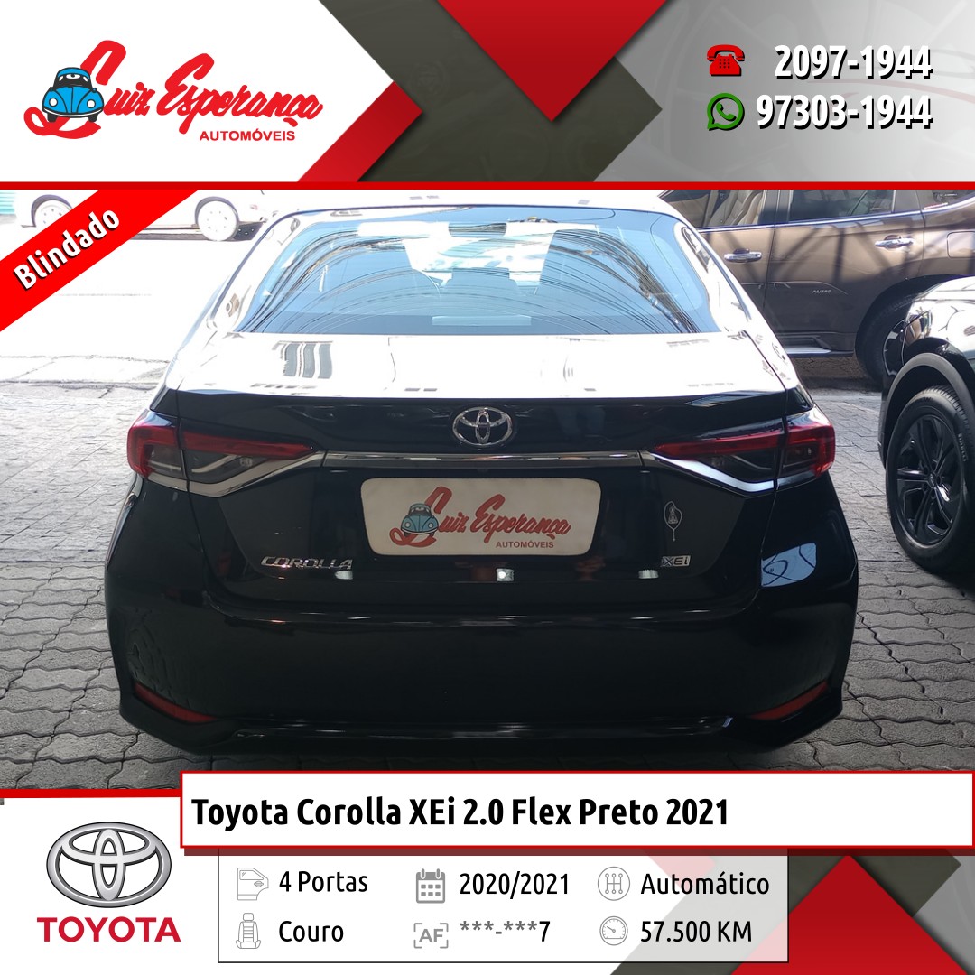 Toyota Corolla XEi 2.0 Flex Preto 2021