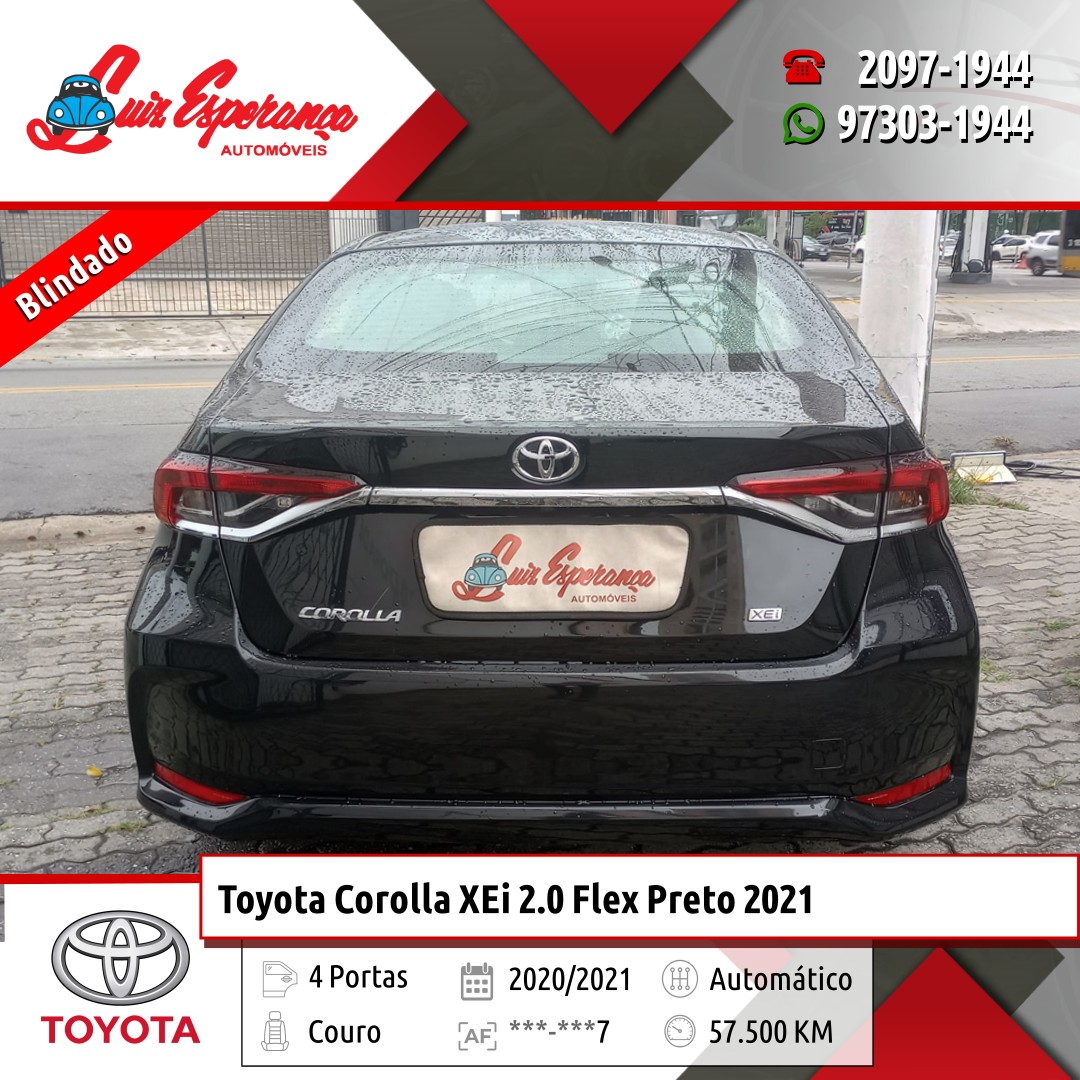 Toyota Corolla XEi 2.0 Flex Preto 2021
