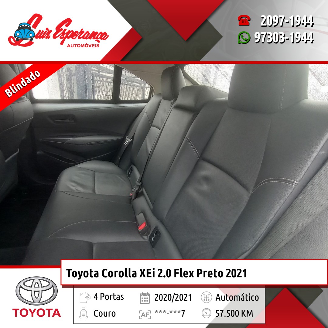 Toyota Corolla XEi 2.0 Flex Preto 2021