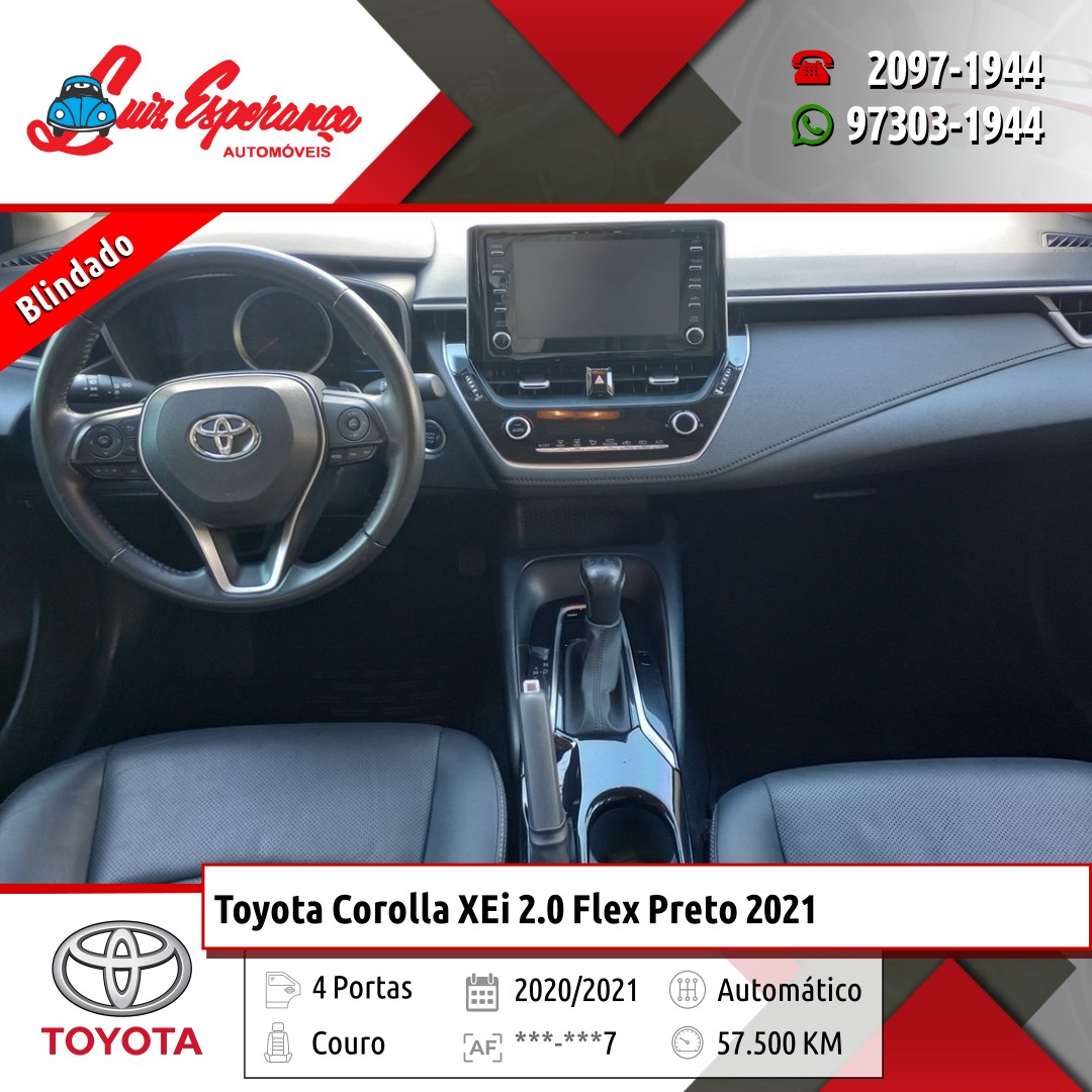Toyota Corolla XEi 2.0 Flex Preto 2021