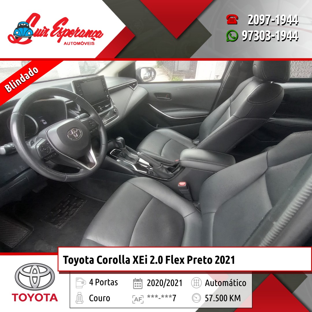 Toyota Corolla XEi 2.0 Flex Preto 2021