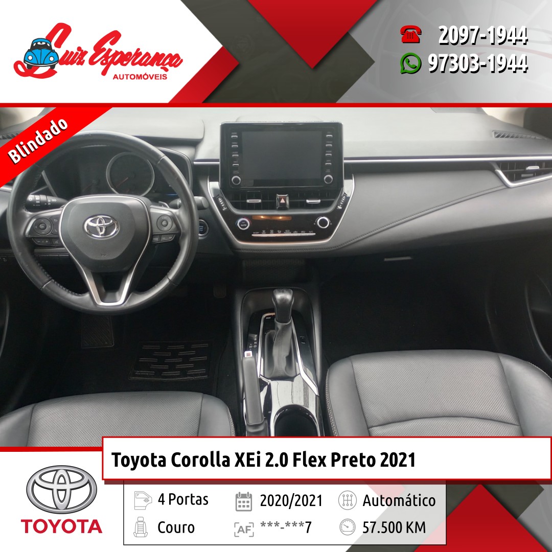 Toyota Corolla XEi 2.0 Flex Preto 2021