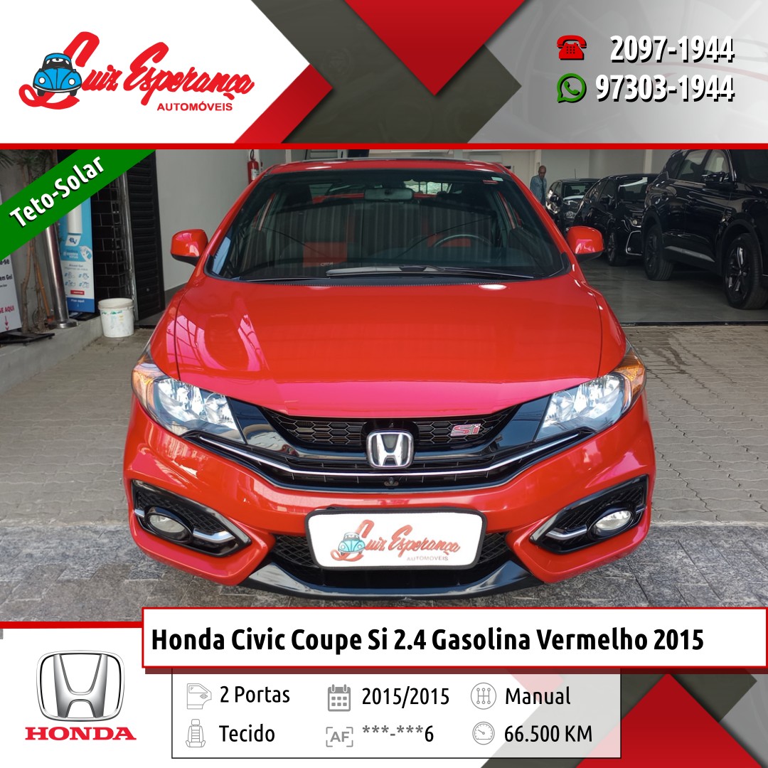 Honda Civic Coupe Si 2.4 Gasolina Vermelho 2015