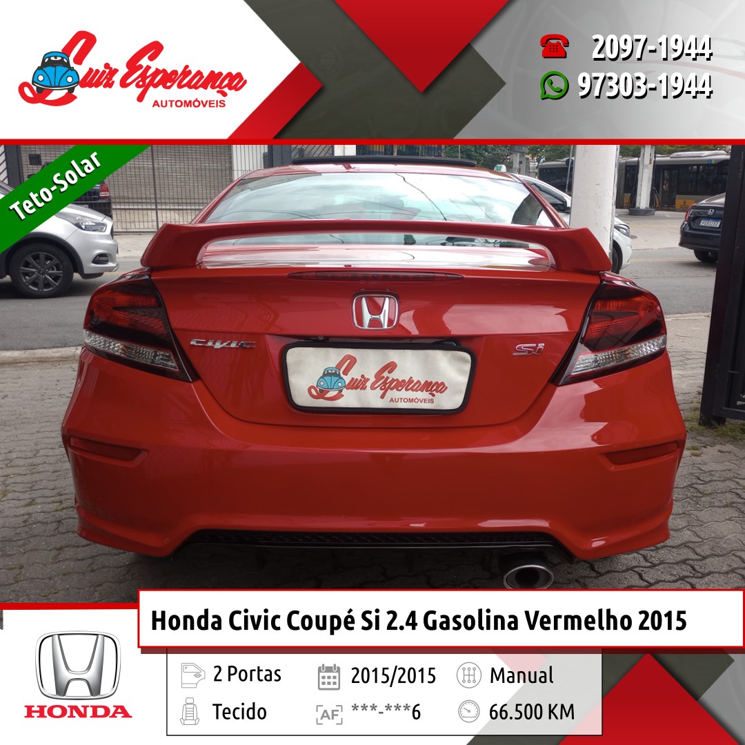 Honda Civic Coupe Si 2.4 Gasolina Vermelho 2015