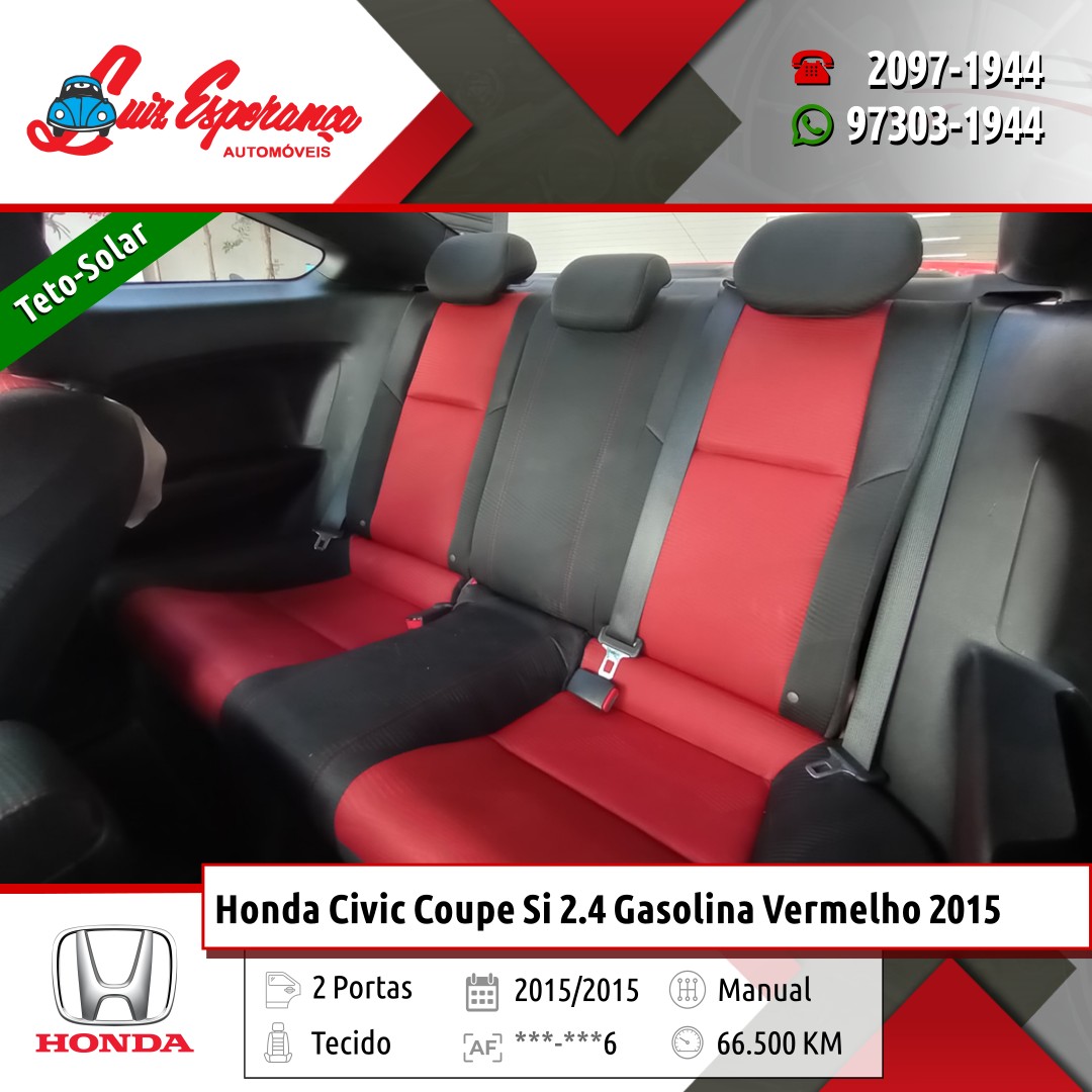 Honda Civic Coupe Si 2.4 Gasolina Vermelho 2015