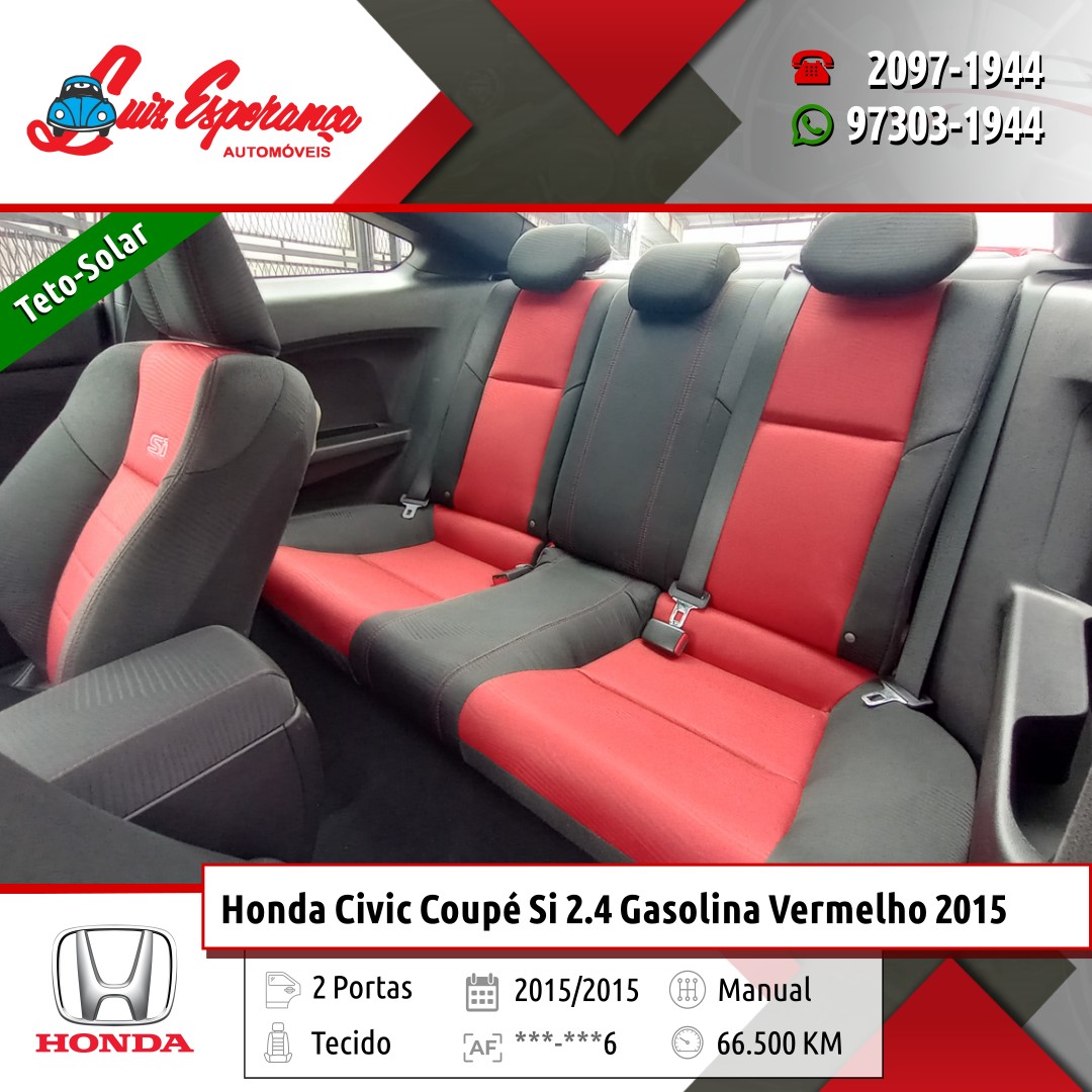 Honda Civic Coupe Si 2.4 Gasolina Vermelho 2015