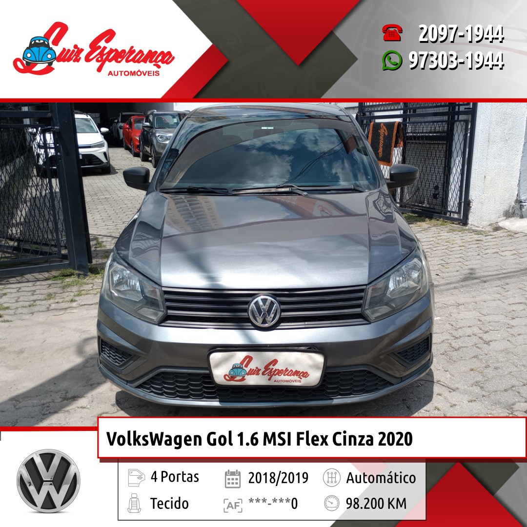 VolksWagen Gol 1.6 MSI Flex Cinza 2019