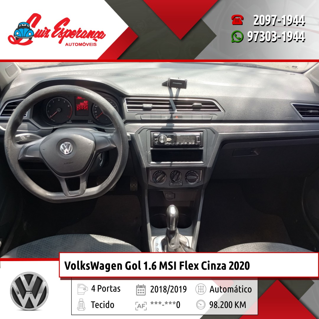 VolksWagen Gol 1.6 MSI Flex Cinza 2019