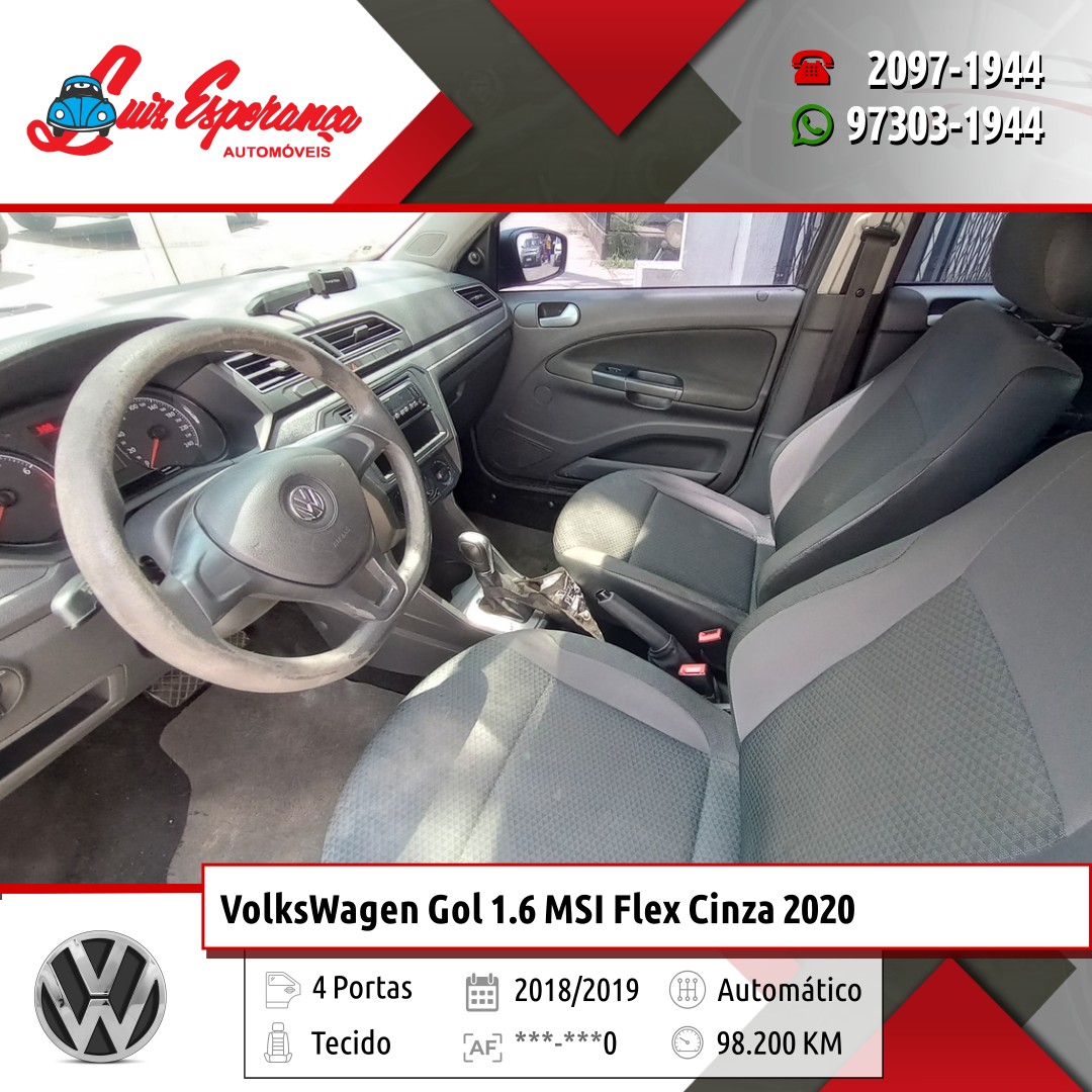 VolksWagen Gol 1.6 MSI Flex Cinza 2019