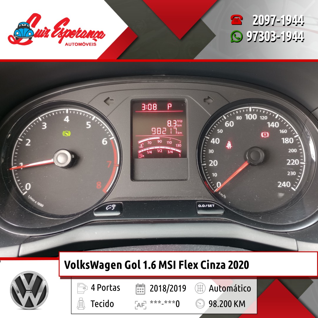 VolksWagen Gol 1.6 MSI Flex Cinza 2019