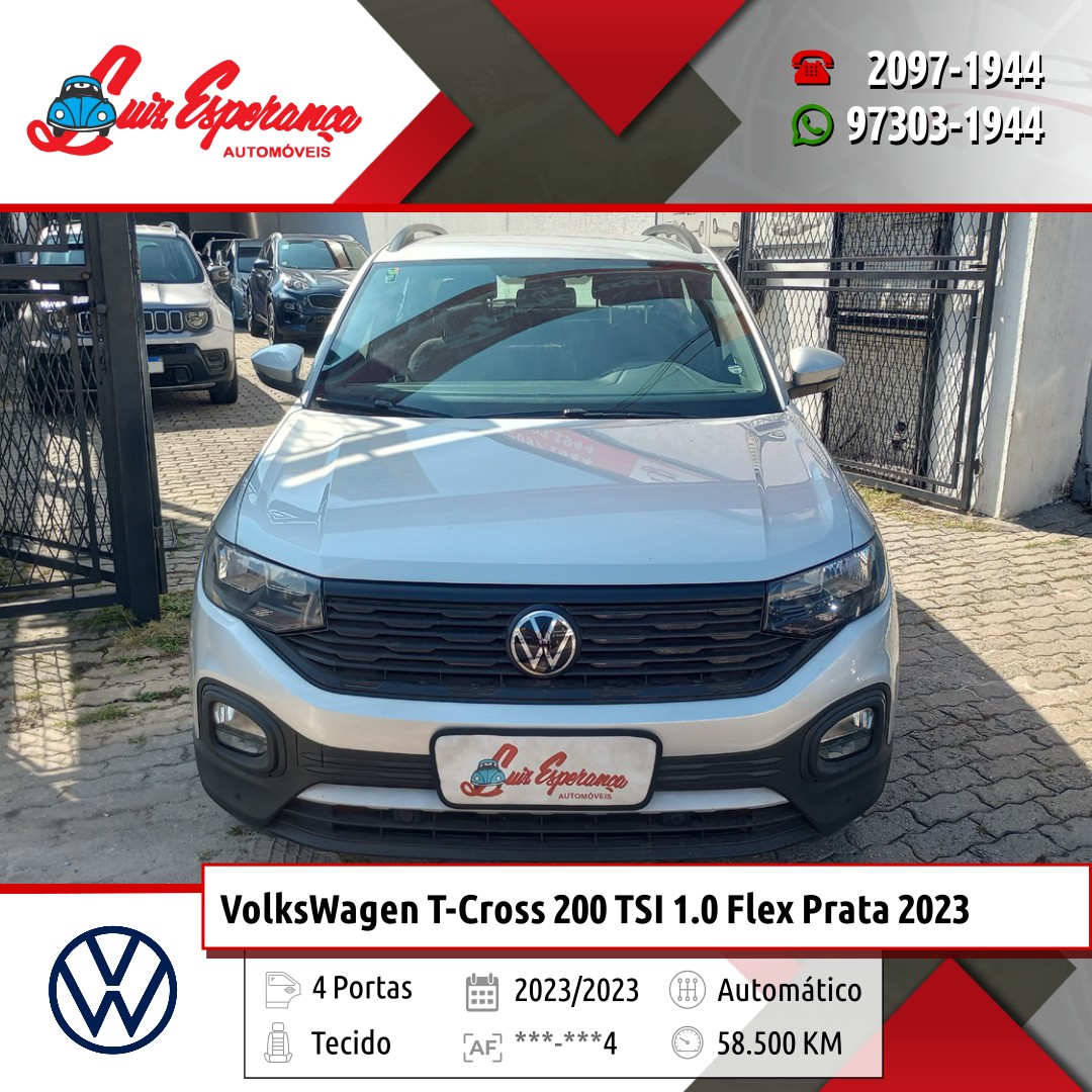 VolksWagen T-Cross 200 TSI 1.0 Flex Prata 2023