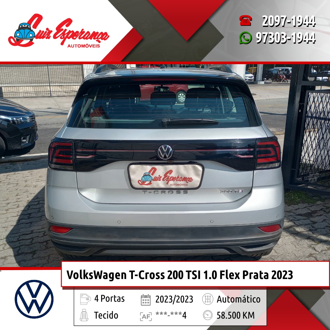 VolksWagen T-Cross 200 TSI 1.0 Flex Prata 2023