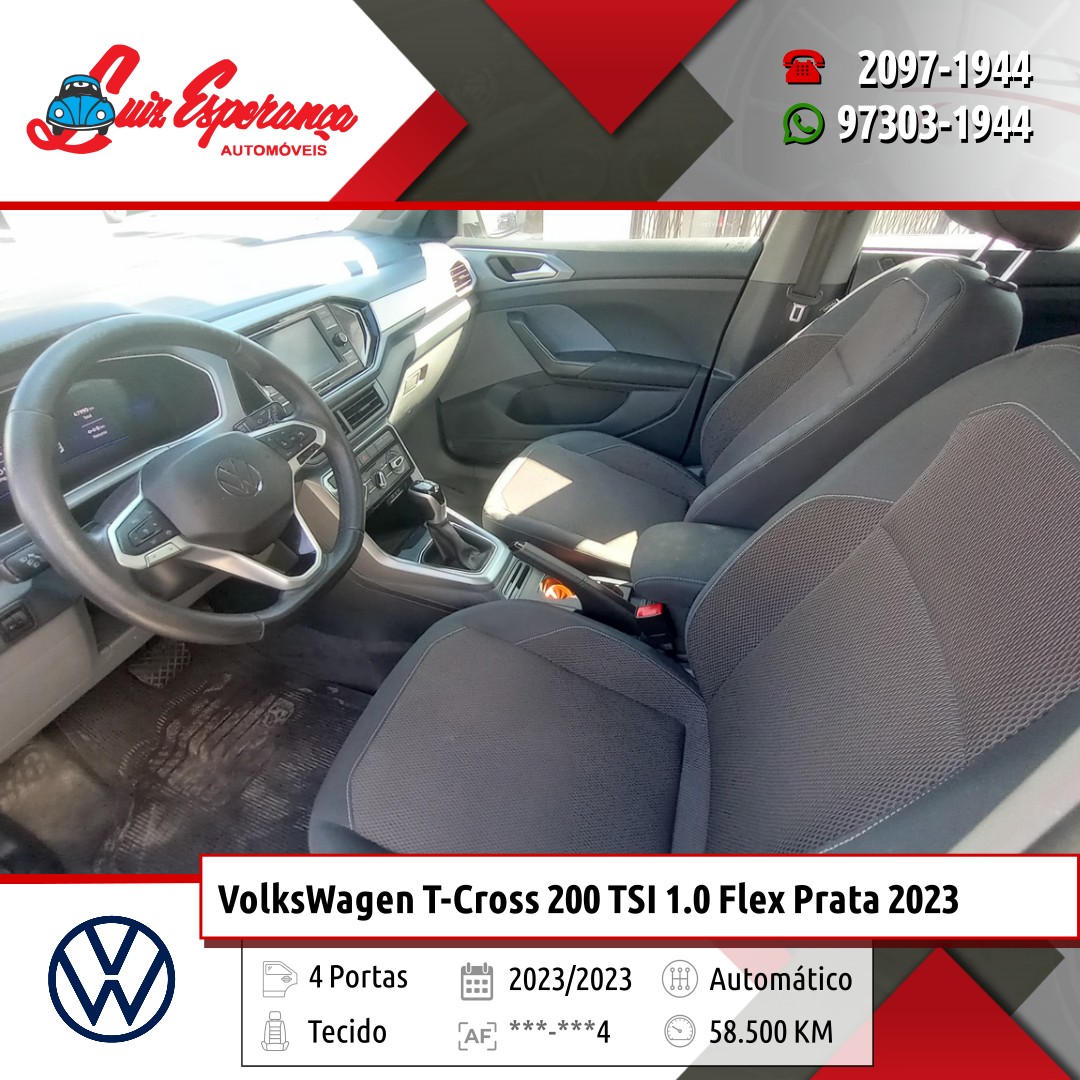 VolksWagen T-Cross 200 TSI 1.0 Flex Prata 2023