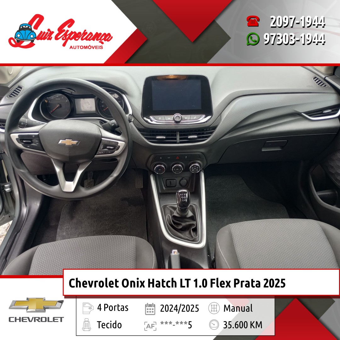 Chevrolet Onix Hatch LT 1.0 Flex Prata 2025