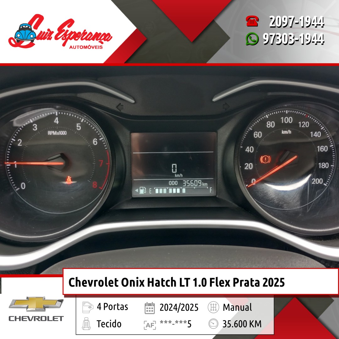 Chevrolet Onix Hatch LT 1.0 Flex Prata 2025
