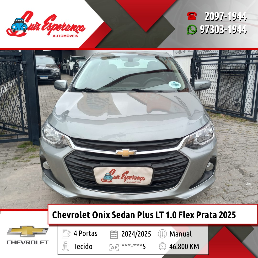 Chevrolet Onix Sedan Plus LT 1.0 Flex Prata 2025