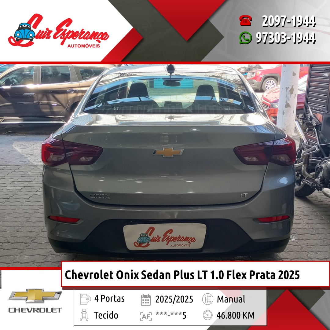 Chevrolet Onix Sedan Plus LT 1.0 Flex Prata 2025