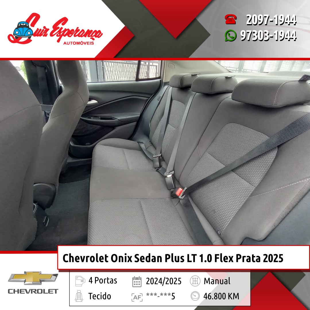 Chevrolet Onix Sedan Plus LT 1.0 Flex Prata 2025