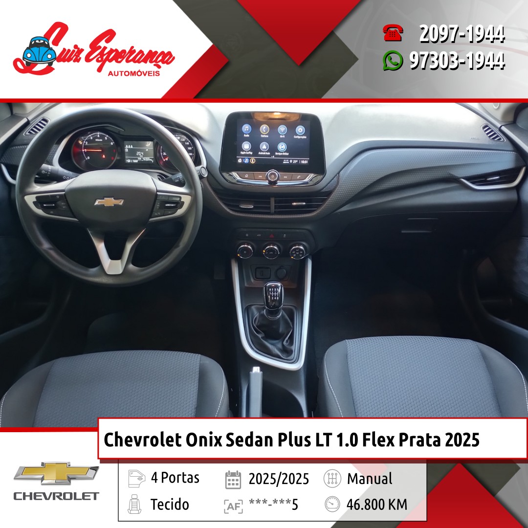 Chevrolet Onix Sedan Plus LT 1.0 Flex Prata 2025
