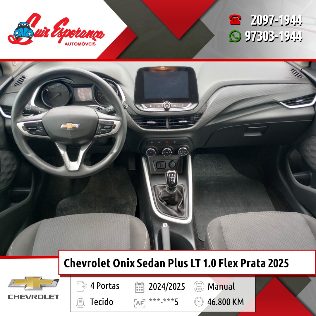 Chevrolet Onix Sedan Plus LT 1.0 Flex Prata 2025