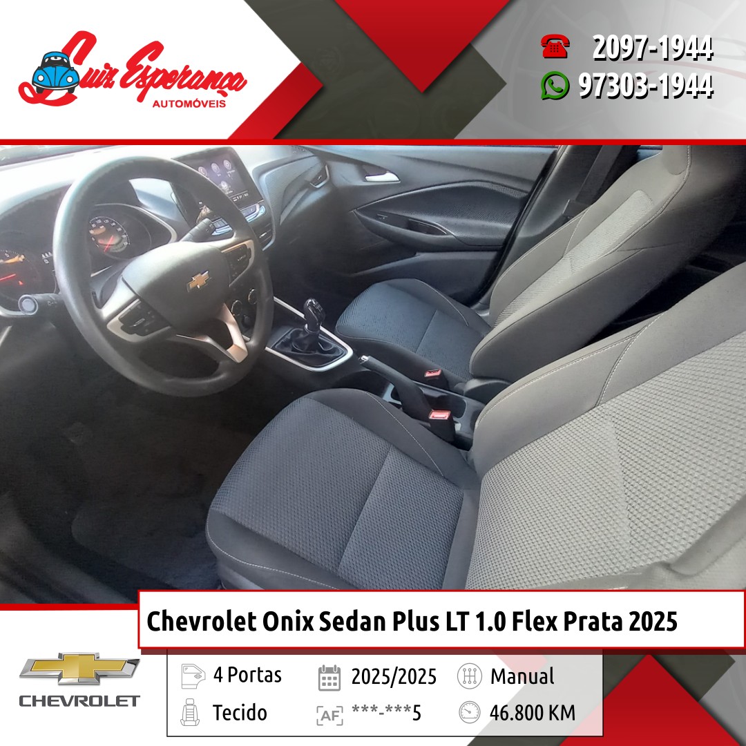 Chevrolet Onix Sedan Plus LT 1.0 Flex Prata 2025