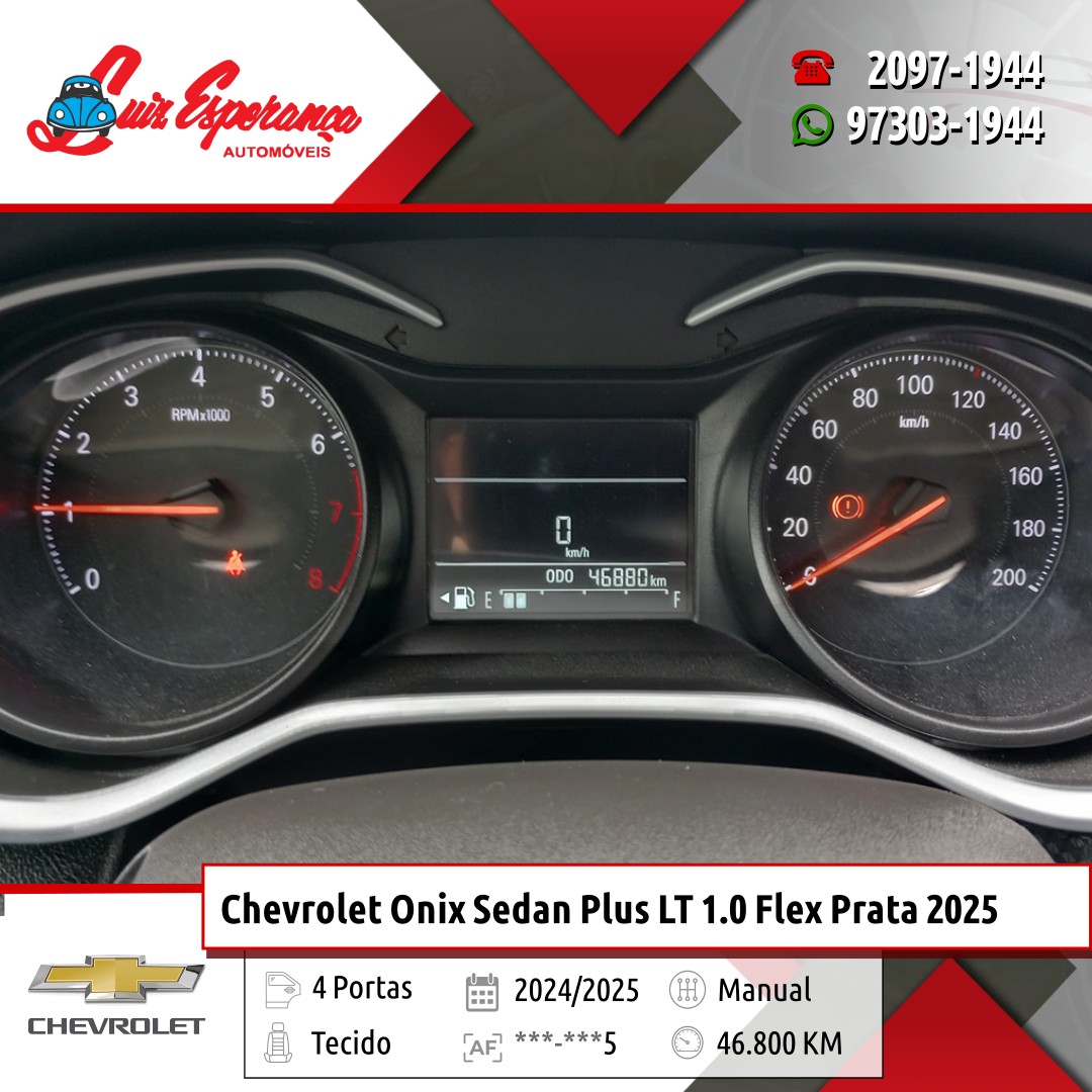 Chevrolet Onix Sedan Plus LT 1.0 Flex Prata 2025