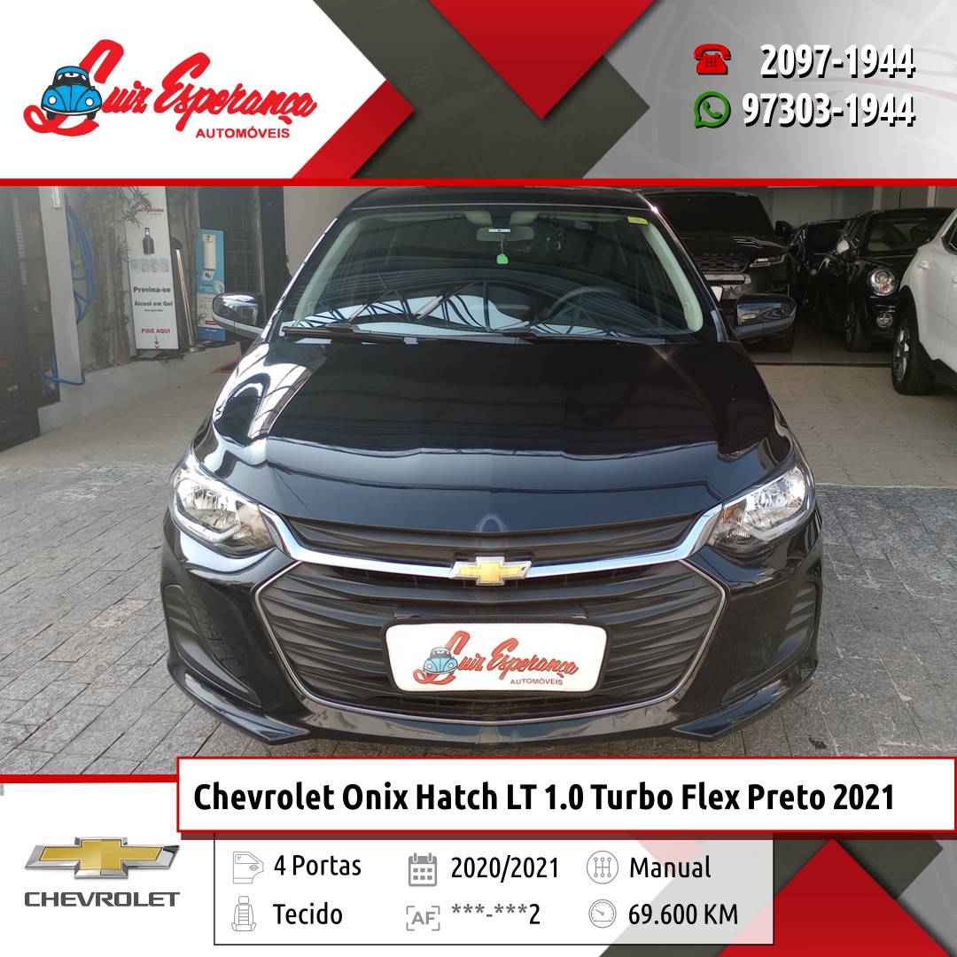 Chevrolet Onix Hatch LT 1.0 Turbo Flex Preto 2021