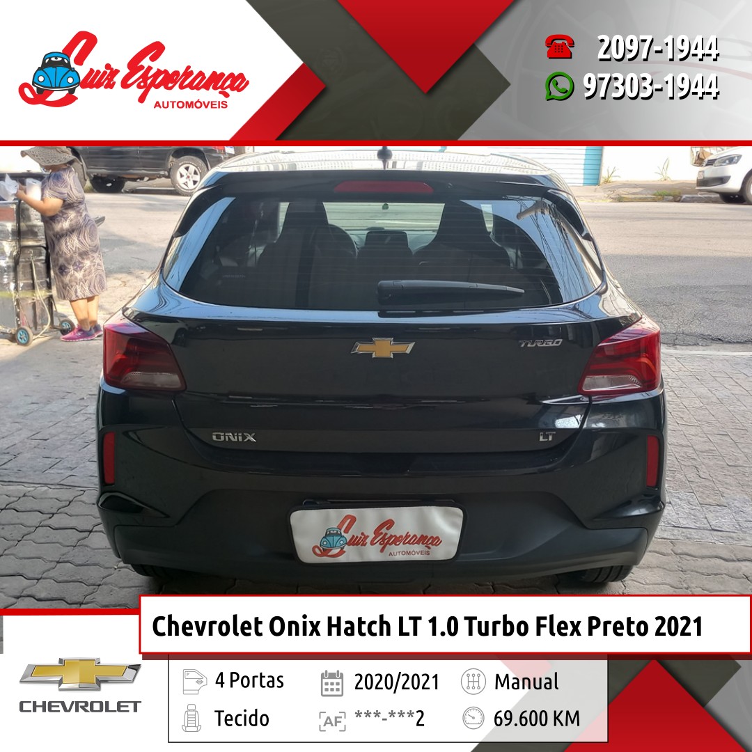 Chevrolet Onix Hatch LT 1.0 Turbo Flex Preto 2021