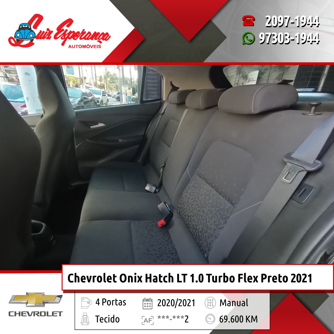 Chevrolet Onix Hatch LT 1.0 Turbo Flex Preto 2021