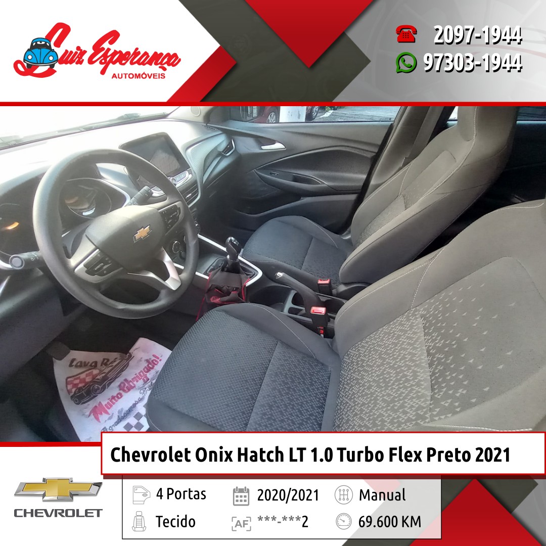 Chevrolet Onix Hatch LT 1.0 Turbo Flex Preto 2021