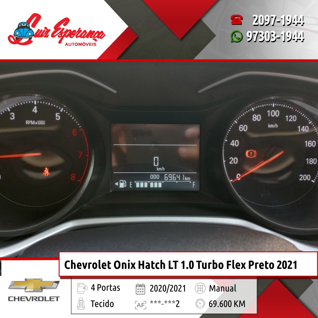 Chevrolet Onix Hatch LT 1.0 Turbo Flex Preto 2021