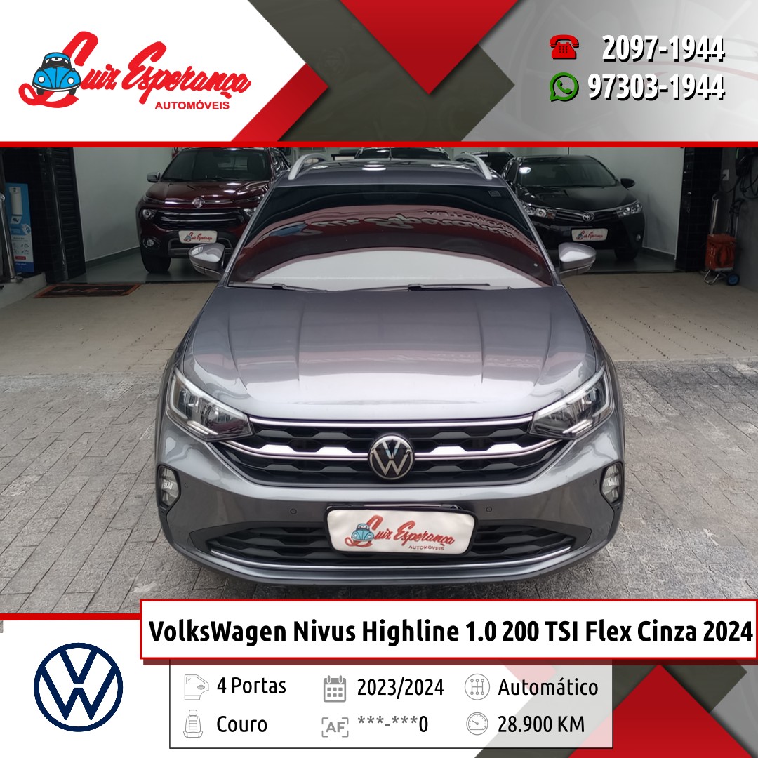 VolksWagen Nivus Highline 1.0 200 TSI Flex Cinza 2024