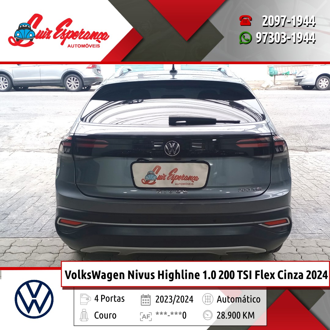 VolksWagen Nivus Highline 1.0 200 TSI Flex Cinza 2024