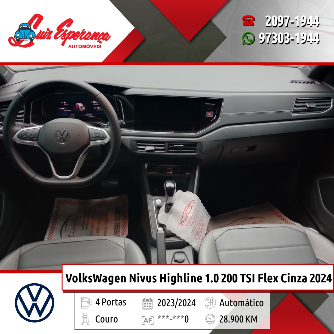 VolksWagen Nivus Highline 1.0 200 TSI Flex Cinza 2024