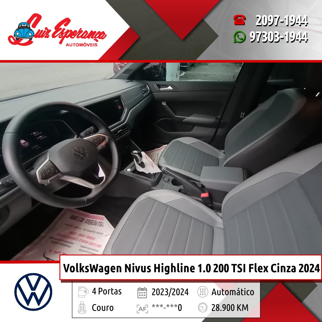 VolksWagen Nivus Highline 1.0 200 TSI Flex Cinza 2024