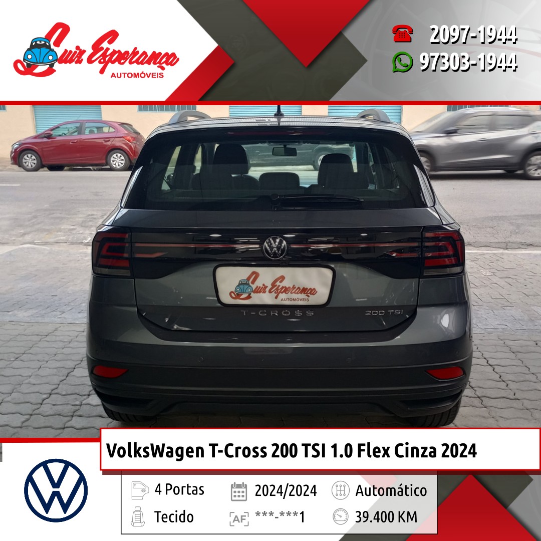 VolksWagen T-Cross 200 TSI 1.0 Flex Cinza 2024