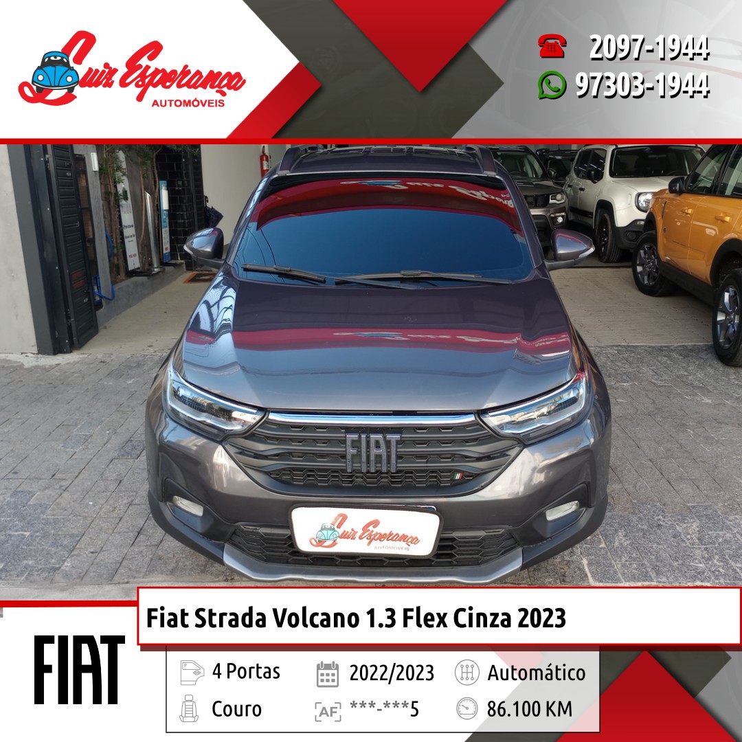 Fiat Strada Volcano 1.3 Flex Cinza 2023