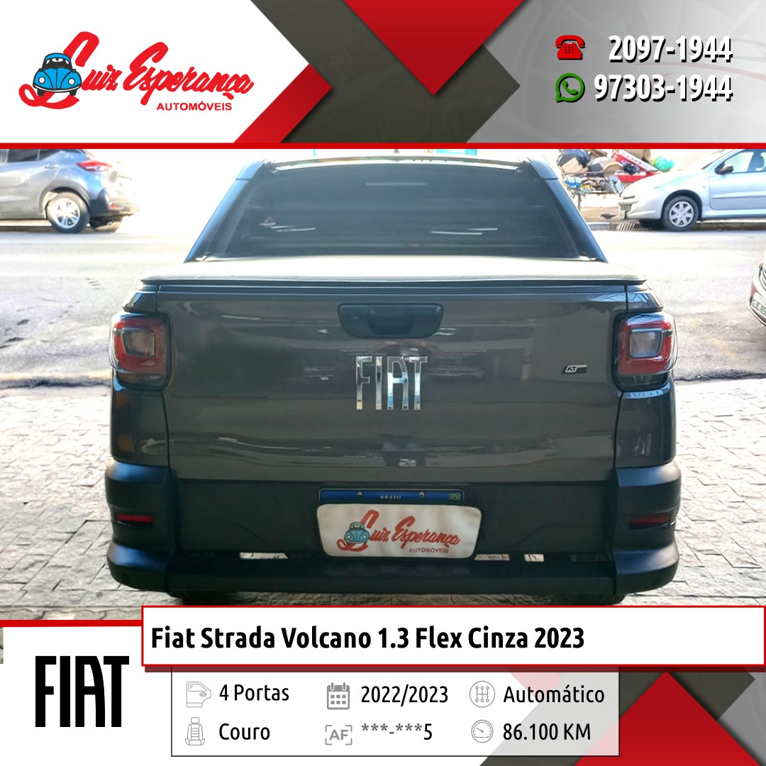 Fiat Strada Volcano 1.3 Flex Cinza 2023