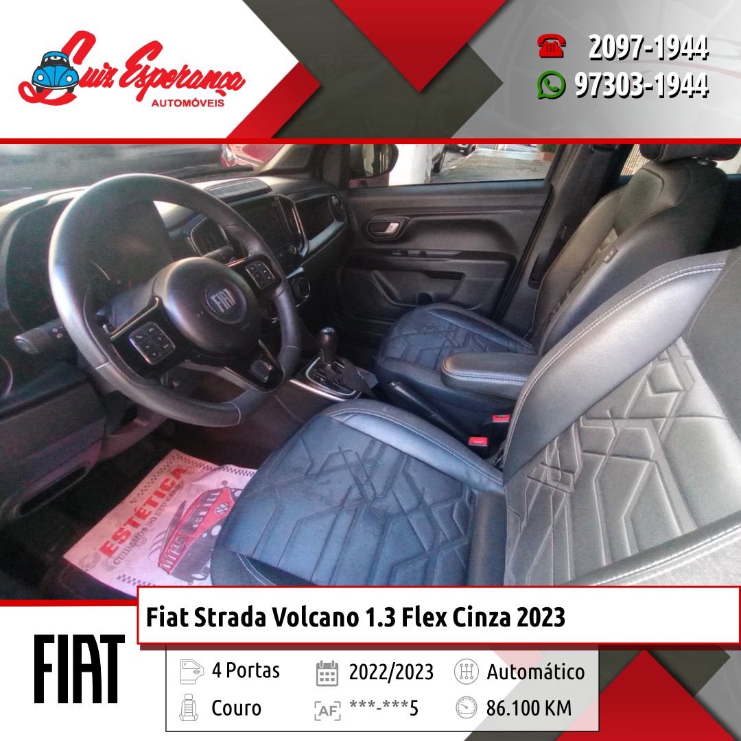 Fiat Strada Volcano 1.3 Flex Cinza 2023
