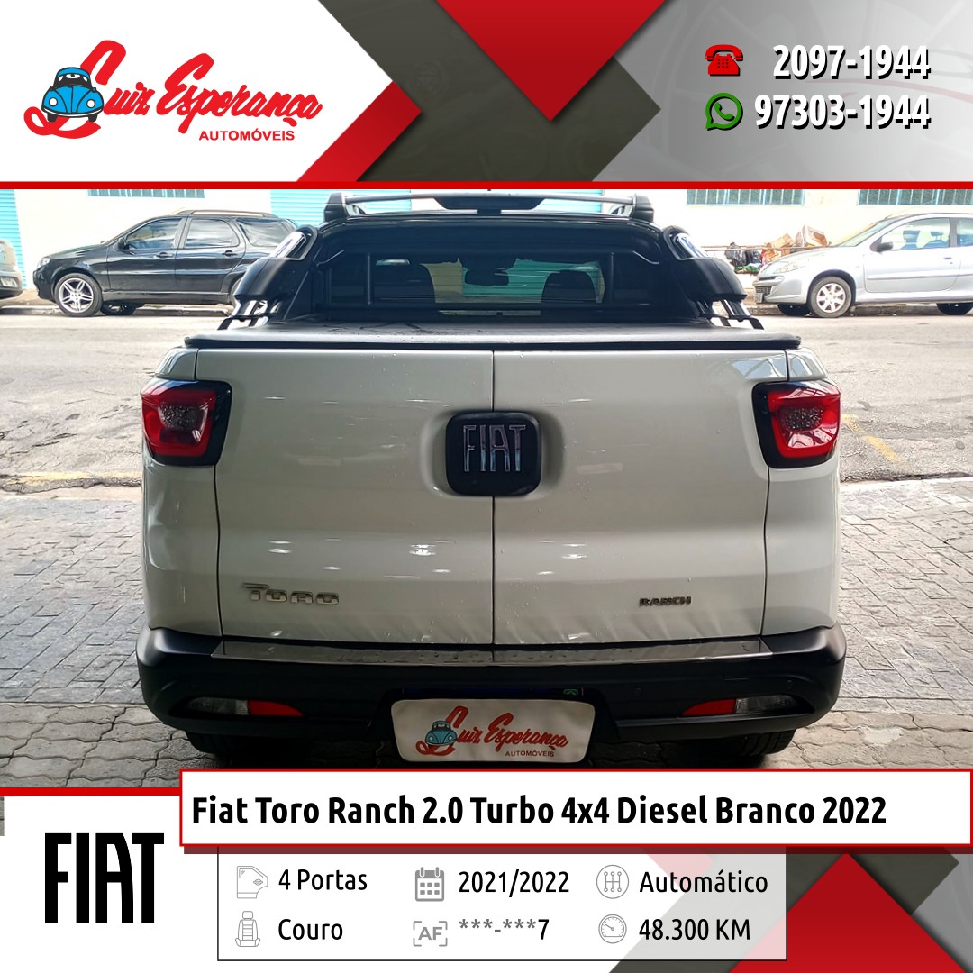 Fiat Toro Ranch 2.0 Turbo 4×4 Diesel Branco 2022