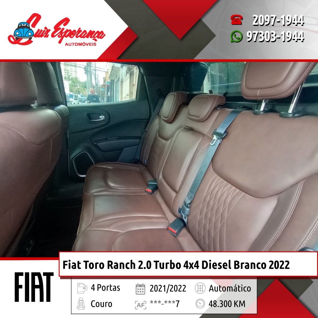 Fiat Toro Ranch 2.0 Turbo 4×4 Diesel Branco 2022