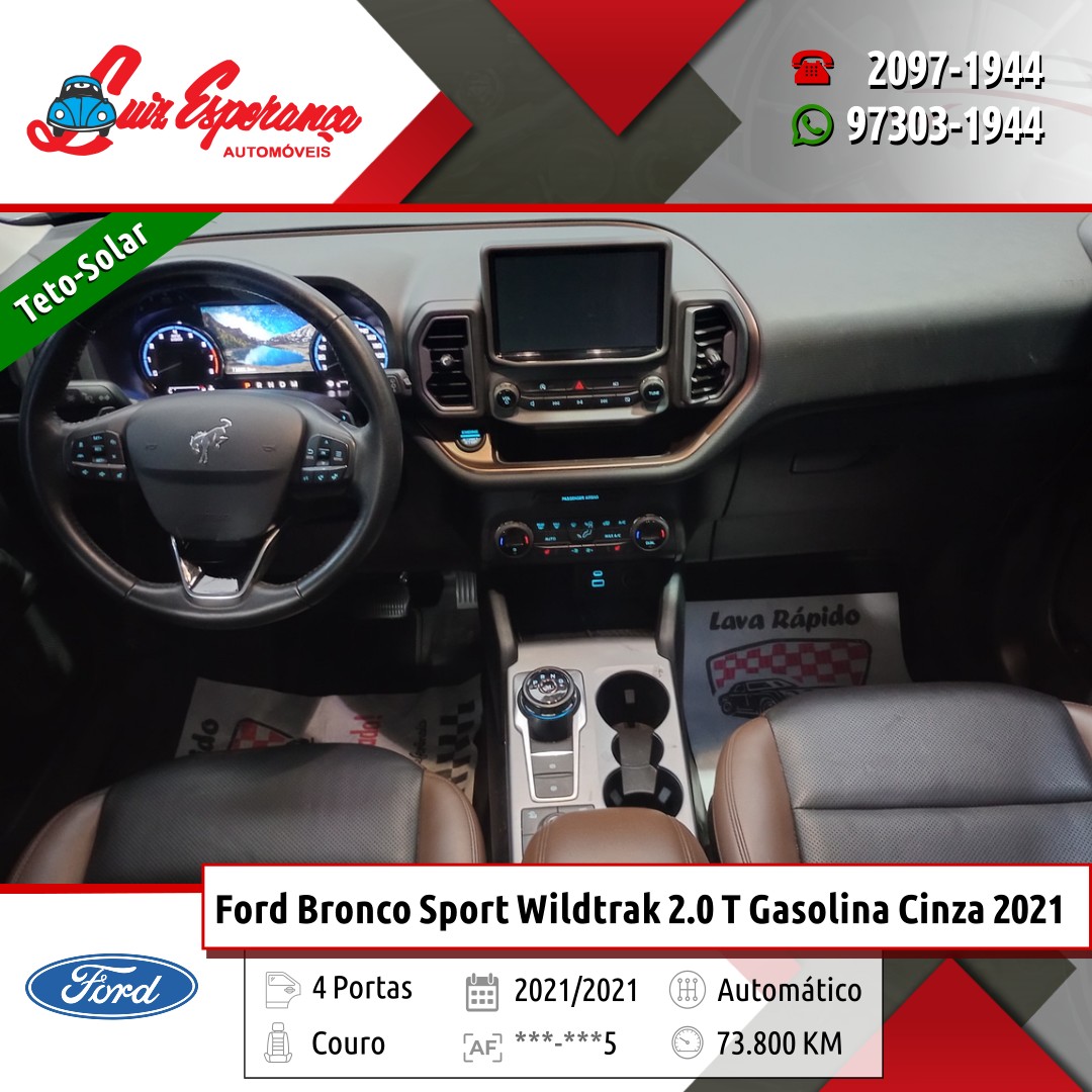 Ford Bronco Sport Wildtrak 2.0 Turbo AWD Gasolina Cinza 2021
